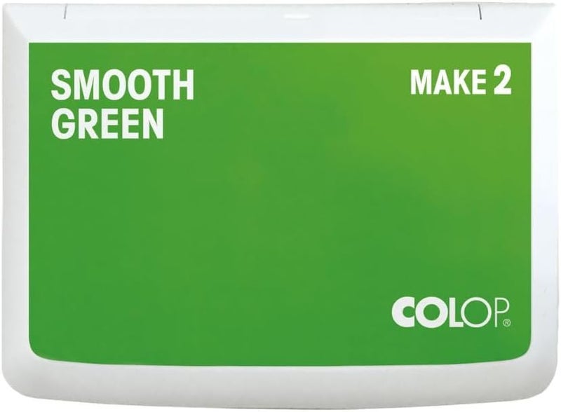Colop Make Series, Ink Stamp Pads, with Non-Toxic Premium Ink, Water-Based Acid-Free (Smooth Green, Make 2-2-3/4" x 4-1/4") - Image 1